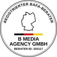 Siegel Registrierter BAFA-Berater, B Media Agency GmbH
